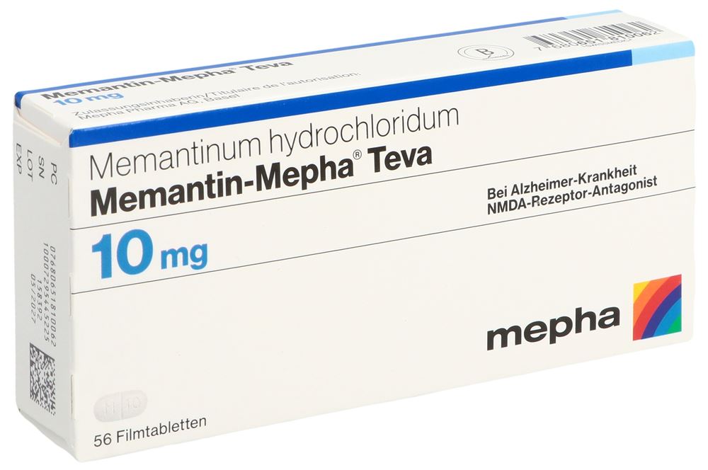 MEMANTINE Mepha Teva 10 mg, Hauptbild