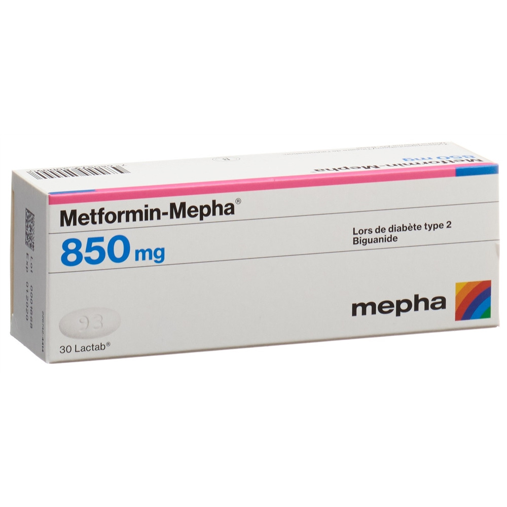 METFORMINE Mepha 850 mg, image 2 sur 2