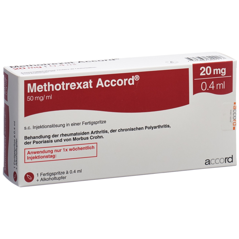 METHOTREXATE Accord 20 mg/0.4ml, Hauptbild