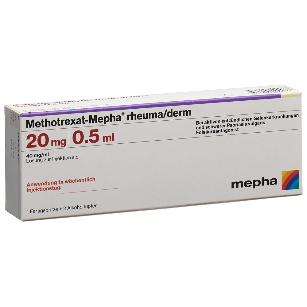 METHOTREXATE rheuma/derm 20 mg/0.5ml, Hauptbild