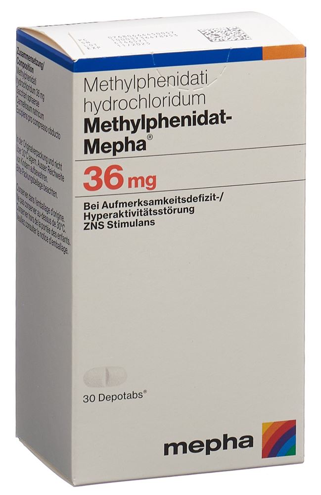 METHYLPHENIDATE Mepha 36 mg, image principale