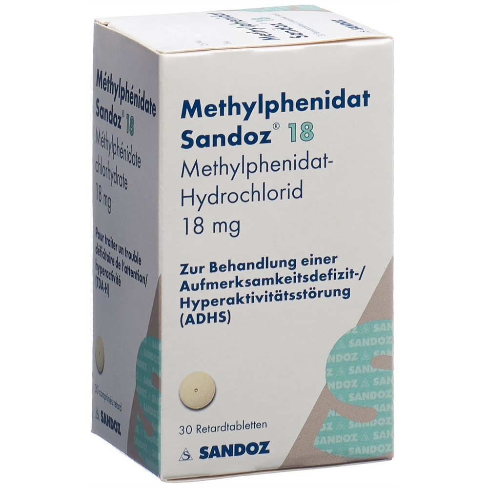 METHYLPHENIDATE Sandoz 18 mg, Hauptbild