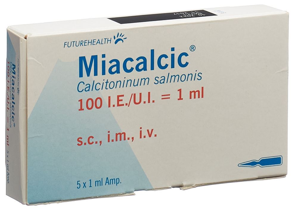 MIACALCIC sol inj 100 IE/ml amp 1 ml, image principale
