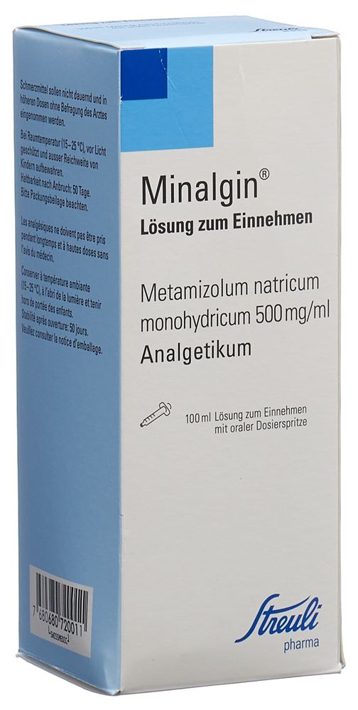 MINALGINE Lös 500 mg/ml zum Einnehmen Fl 100 ml, Hauptbild
