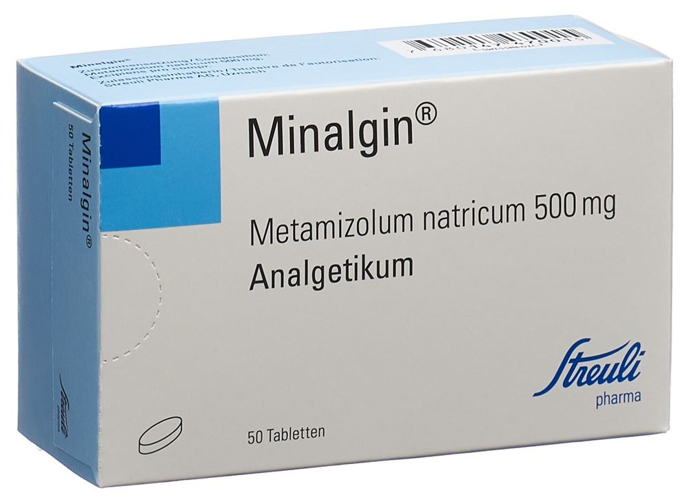 MINALGINE Tabl 500 mg oval Blist 50 Stk, Hauptbild