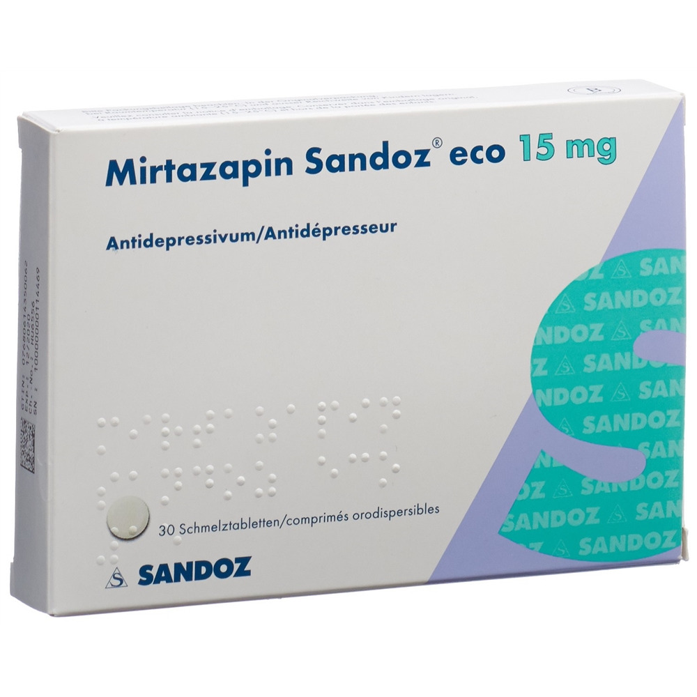 MIRTAZAPINE eco 15 mg, image principale