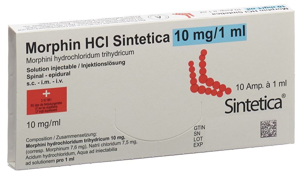 MORPHINE HCL Sintetica 10 mg/ml, Hauptbild