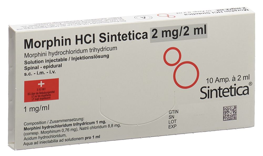 MORPHINE HCL Sintetica 2 mg/2ml, image principale