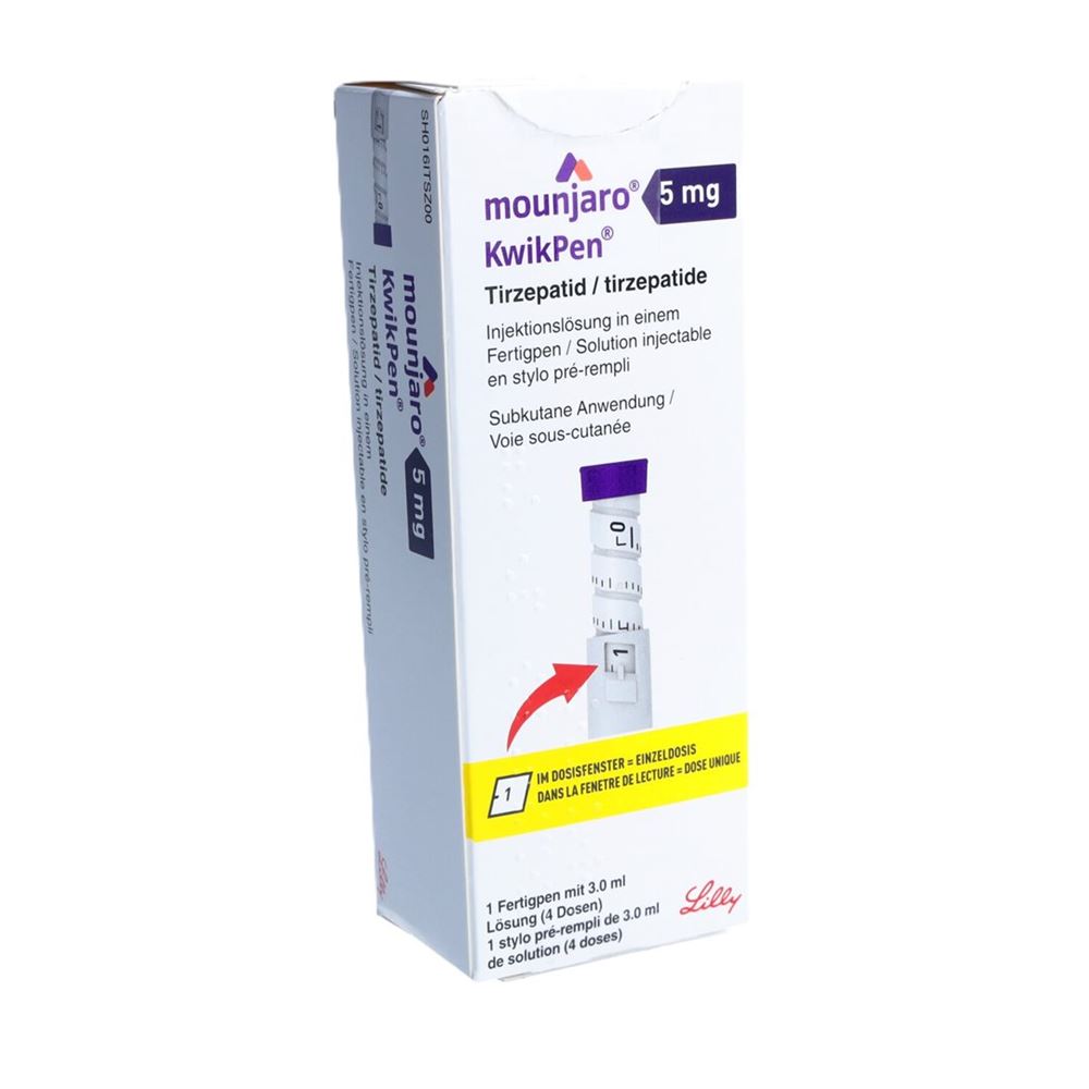 MOUNJARO KwikPen 5 mg/0.6ml, image principale MOUNJARO KwikPen 5 mg/0.6ml, image principale