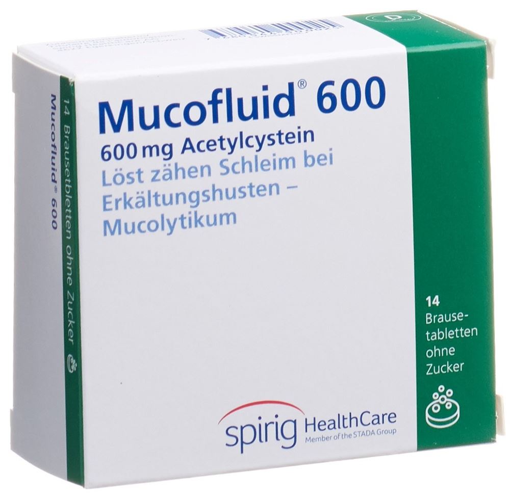 MUCOFLUID Brausetabl 600 mg Ds 14 Stk, Hauptbild