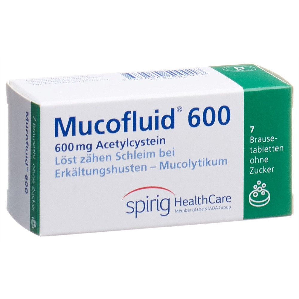 MUCOFLUID Brausetabl 600 mg Ds 7 Stk, Hauptbild