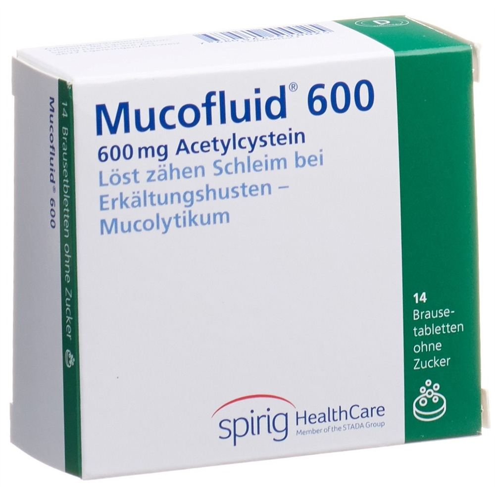 MUCOFLUID cpr eff 600 mg bte 14 pce, image principale