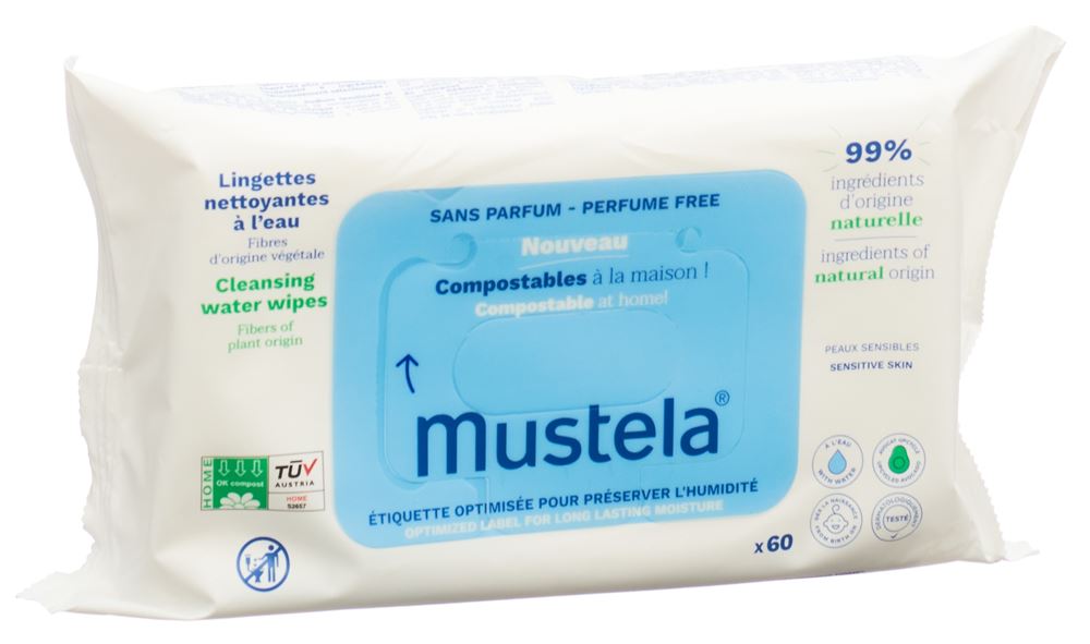 Mustela Feuchttücher Wasser