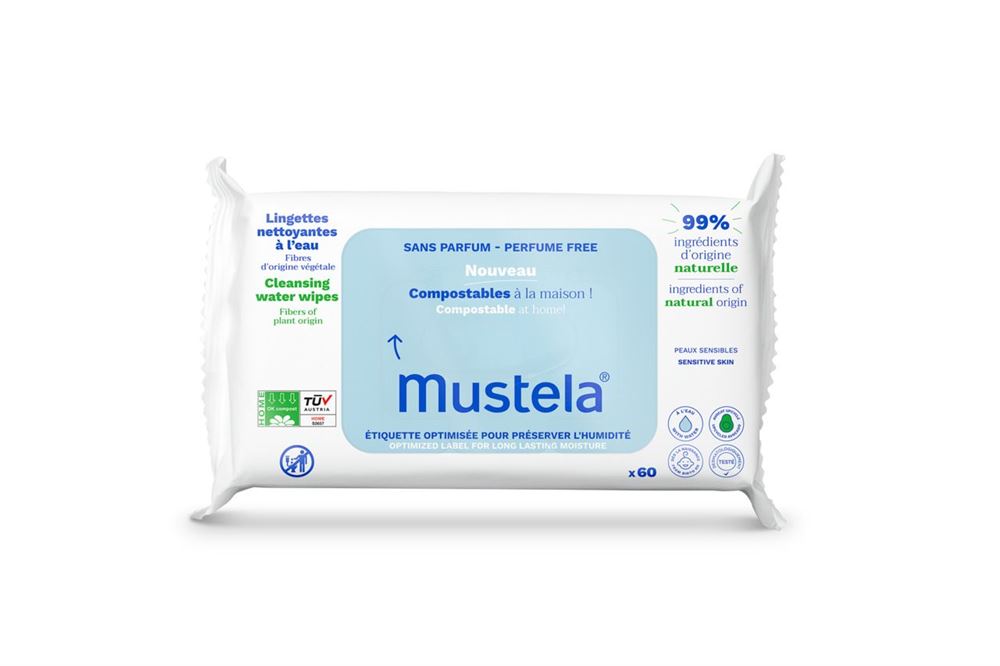 Mustela Feuchttücher Wasser, Hauptbild