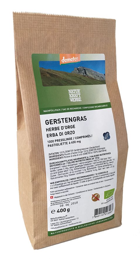 NATURKRAFTWERKE Gerstengras Presslinge à 400mg
