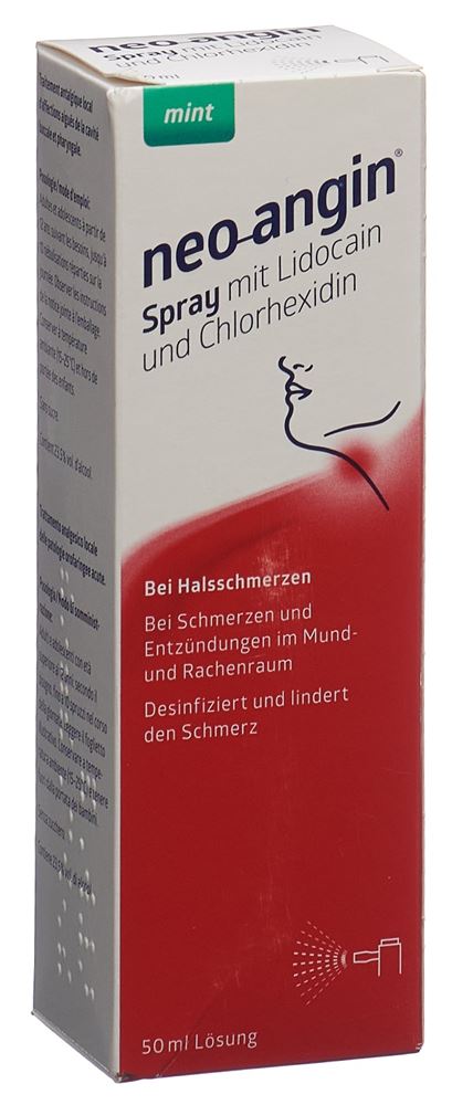 NEO-ANGIN Spray mit Lidocain und Chlorhexidin 50 ml