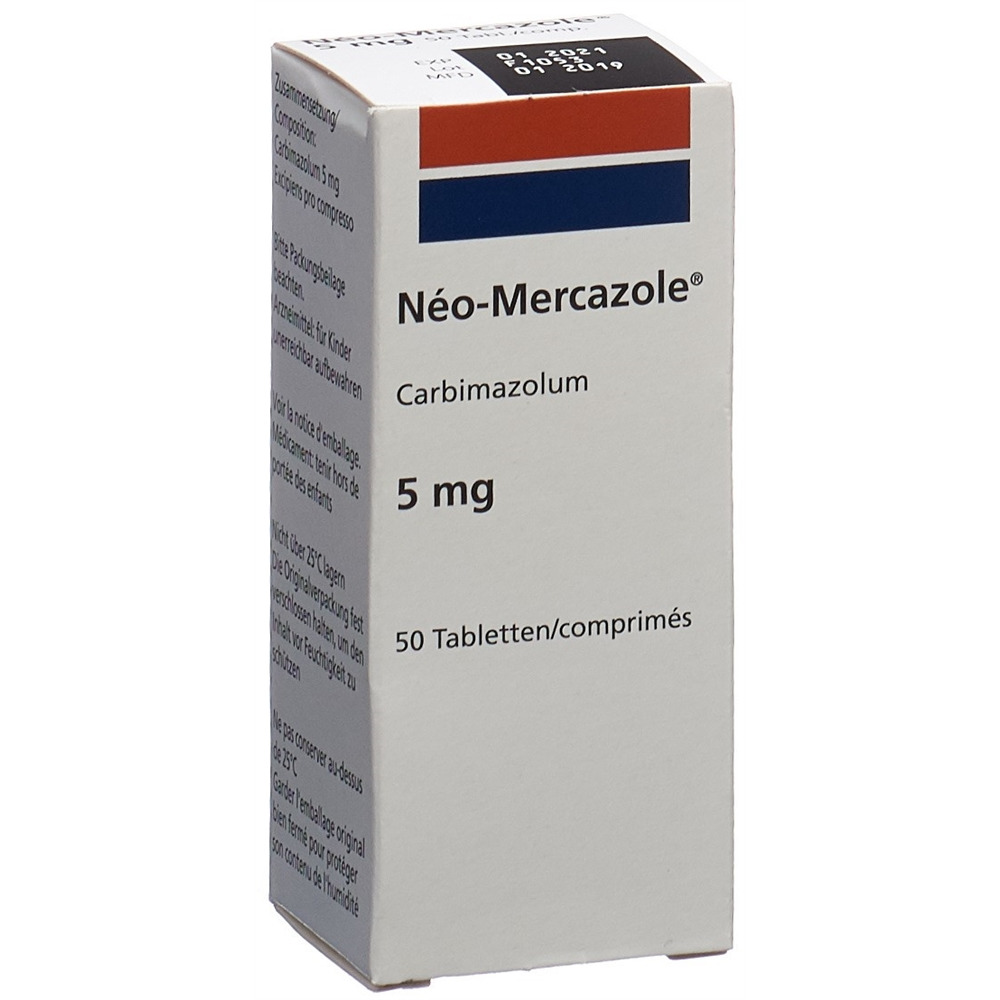 NEO-MERCAZOLE cpr 5 mg bte 50 pce, image principale