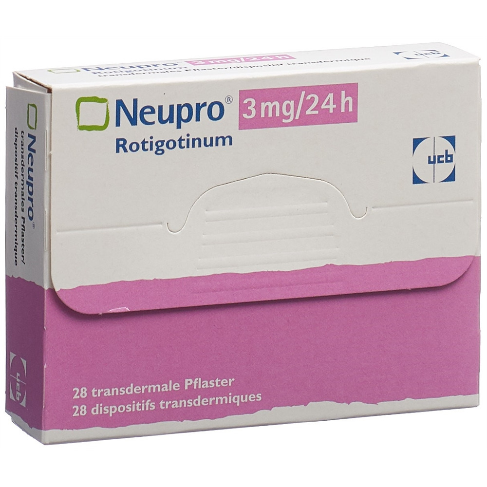 NEUPRO Matrixpfl 3 mg/24h Btl 28 Stk, Hauptbild NEUPRO Matrixpfl 3 mg/24h Btl 28 Stk, Hauptbild