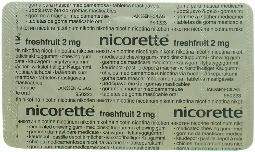 NICORETTE Freshfruit pastilles dépôt à mâcher 2 mg, image 2 sur 3