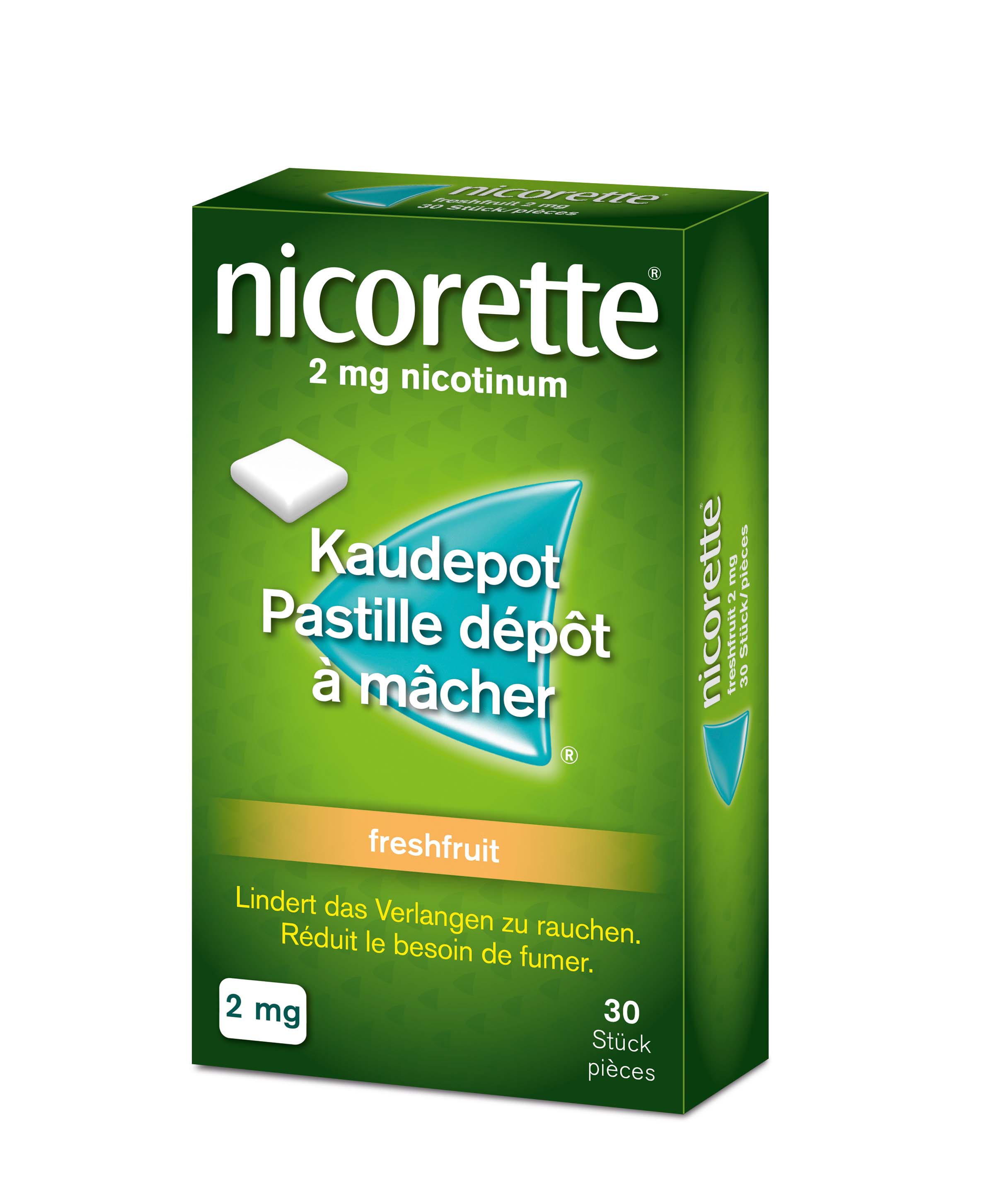 NICORETTE Freshfruit pastilles dépôt à mâcher 2 mg, image principale