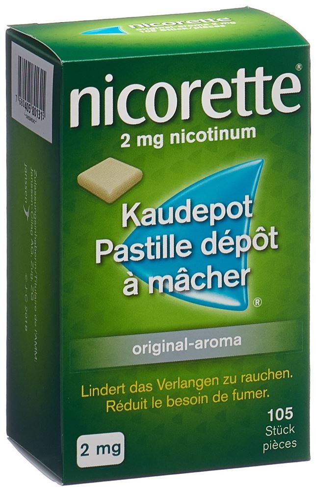 NICORETTE Original pastilles dépôt à mâcher 2 mg