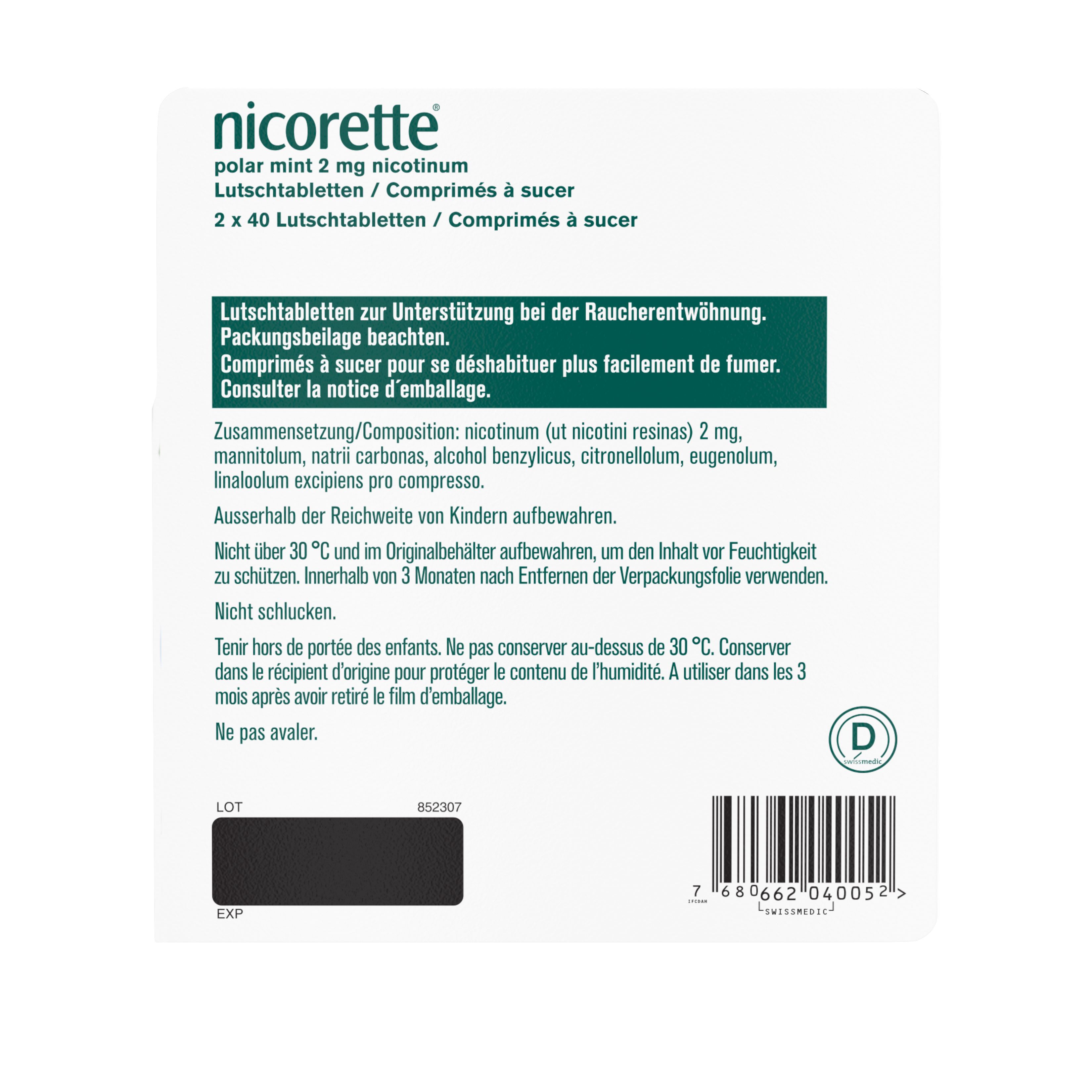 NICORETTE Polar Mint 2 mg, image 3 sur 3