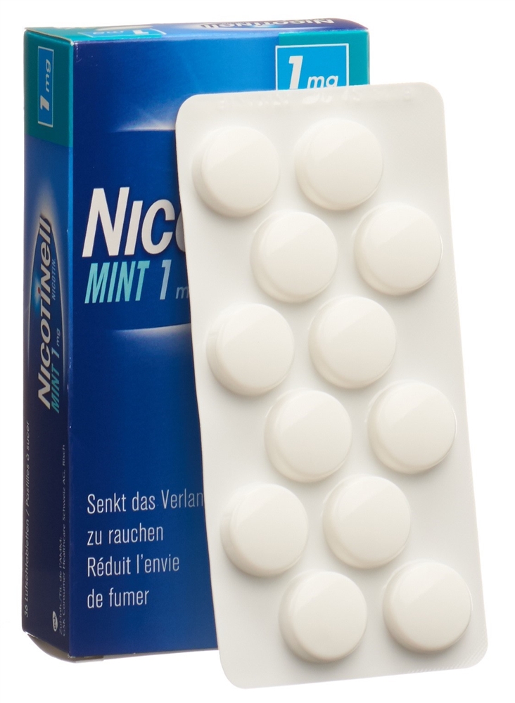 NICOTINELL cpr sucer 1 mg mint blist 36 pce, image 2 sur 4