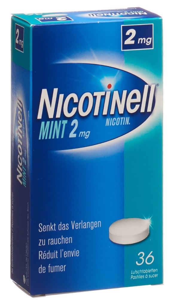 NICOTINELL cpr sucer 2 mg mint blist 36 pce, image principale