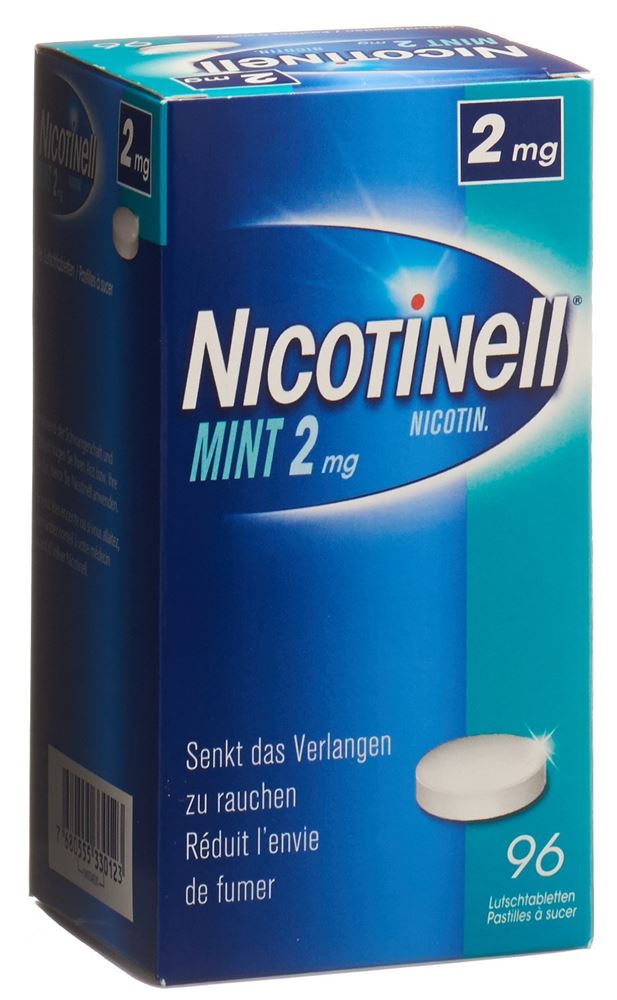 NICOTINELL cpr sucer 2 mg mint blist 96 pce, image principale