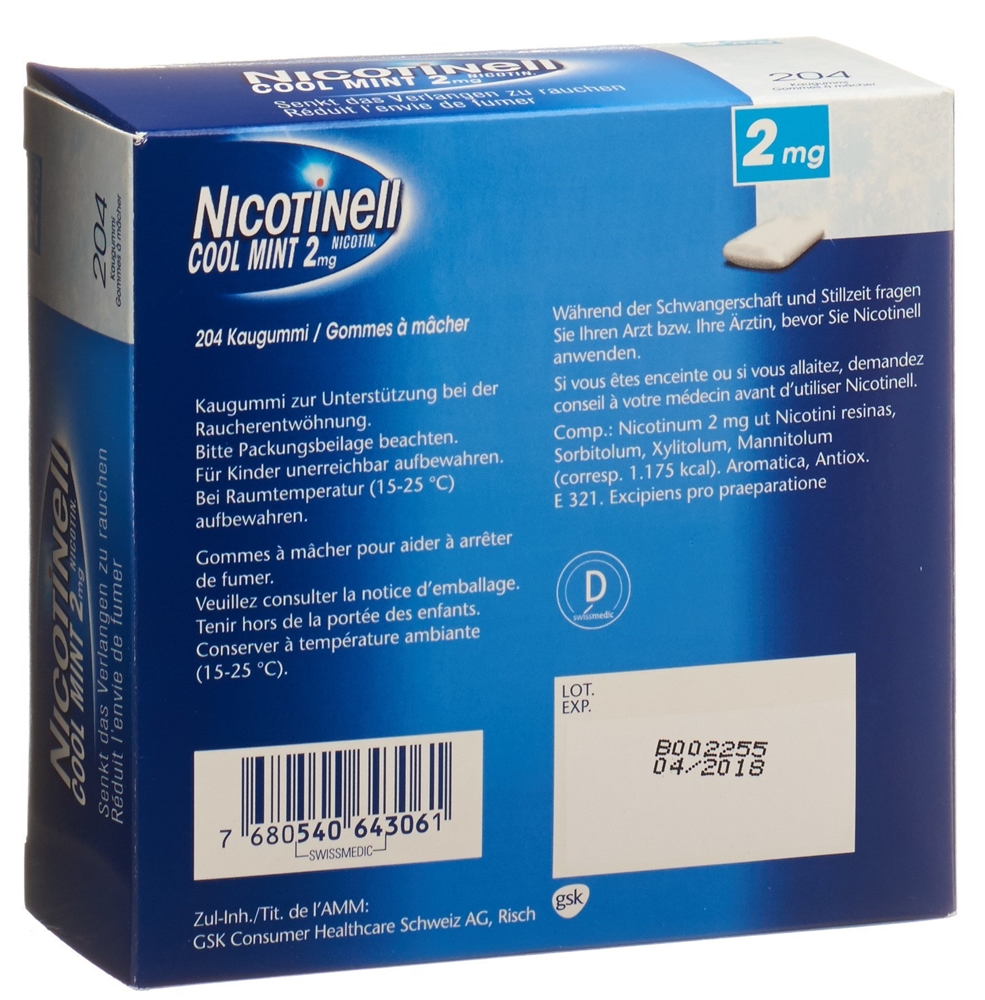 NICOTINELL Gum 2 mg, Bild 4 von 4