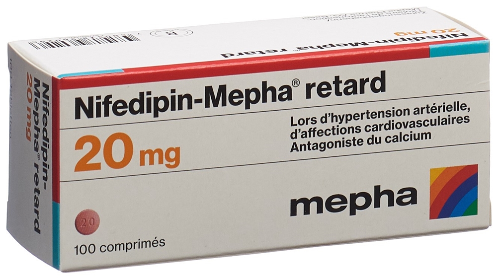 NIFEDIPINE Mepha 20 mg, image 2 sur 2