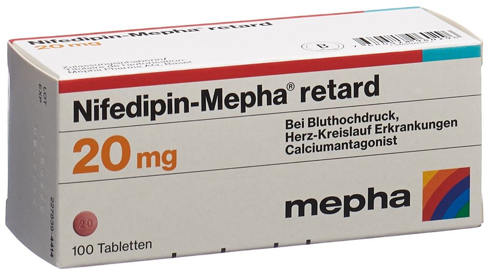 NIFEDIPINE Mepha 20 mg, image principale