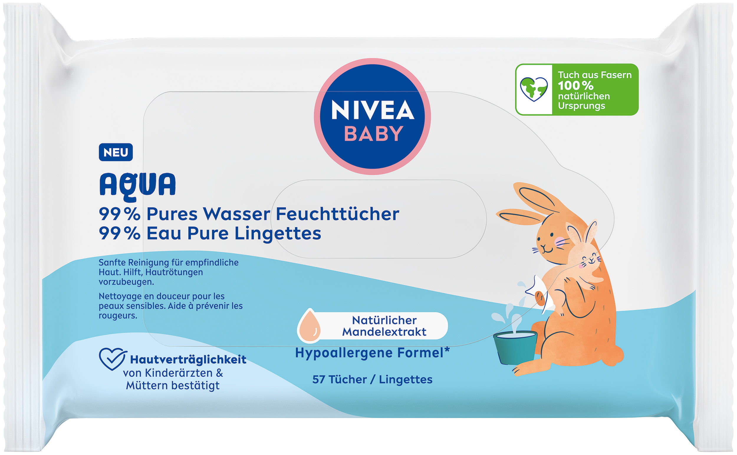 Nivea AQUA Feuchttücher