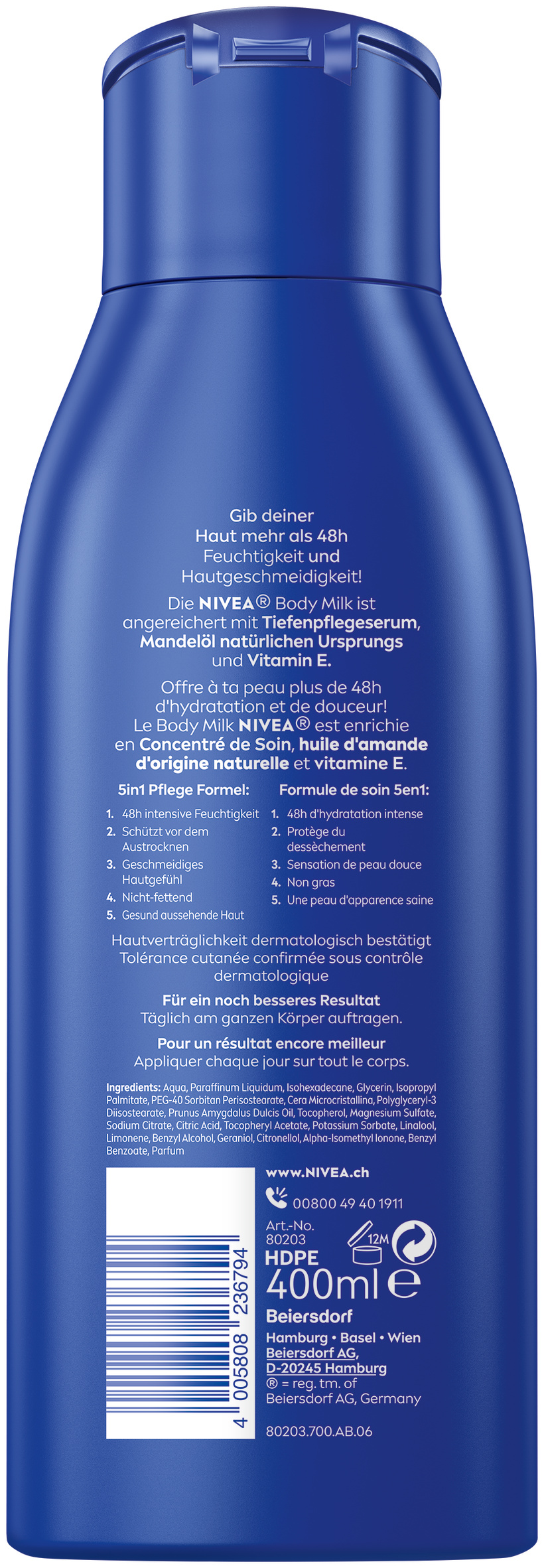 Nivea Body Milk Nourrissant, image 2 sur 2