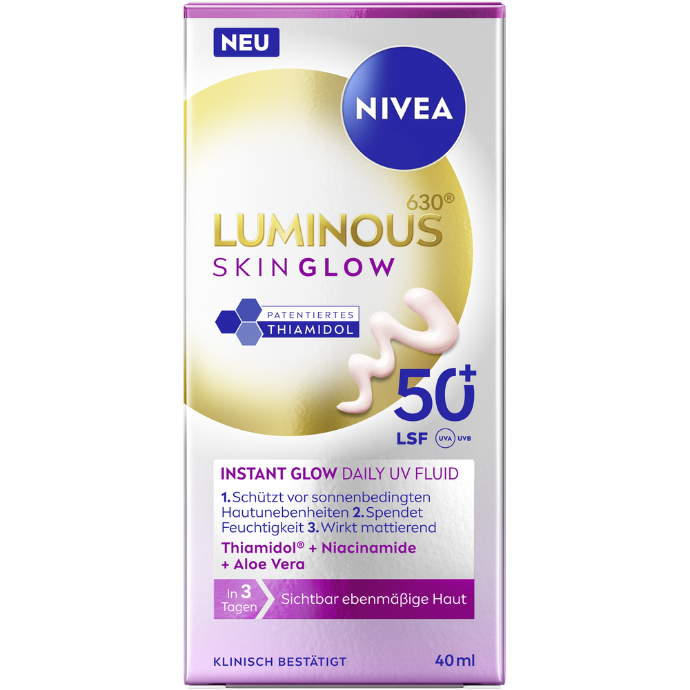 Nivea daily fluide instant glow luminous skin glow