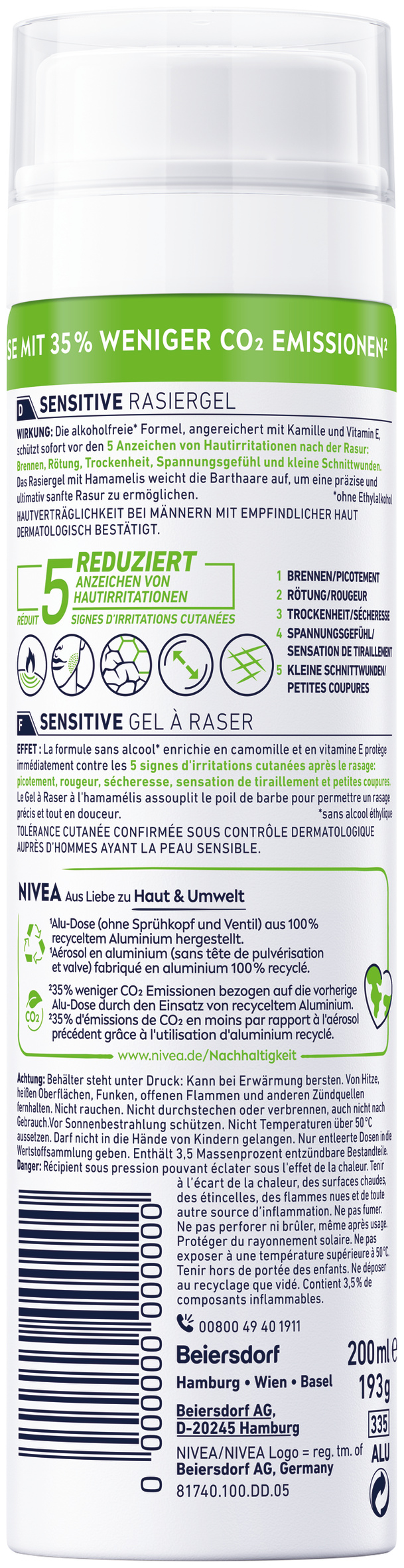 Nivea Men Sensitive Gel à Raser, image 2 sur 2