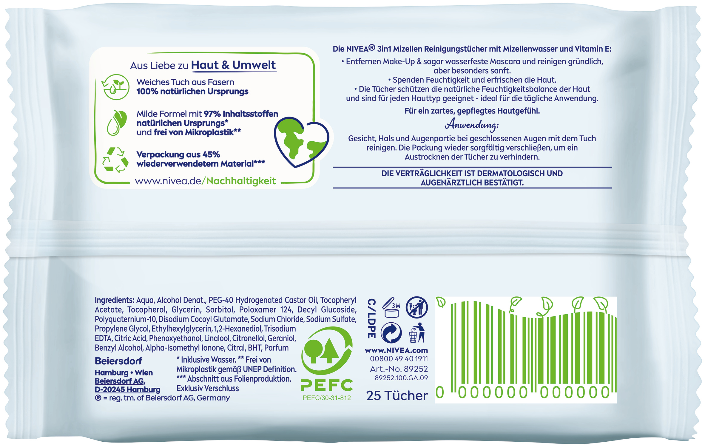 Nivea MicellAIR Reinigungstücher 3in1, Bild 2 von 2