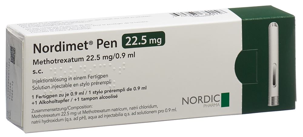 NORDIMET sol inj 22.5 mg/0.9ml stylo prérempli 1 pce, image principale NORDIMET sol inj 22.5 mg/0.9ml stylo prérempli 1 pce, image principale