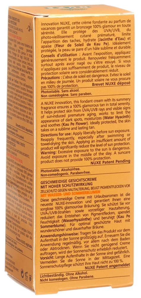 NUXE Sun Crème Visage Fond, image 2 sur 2