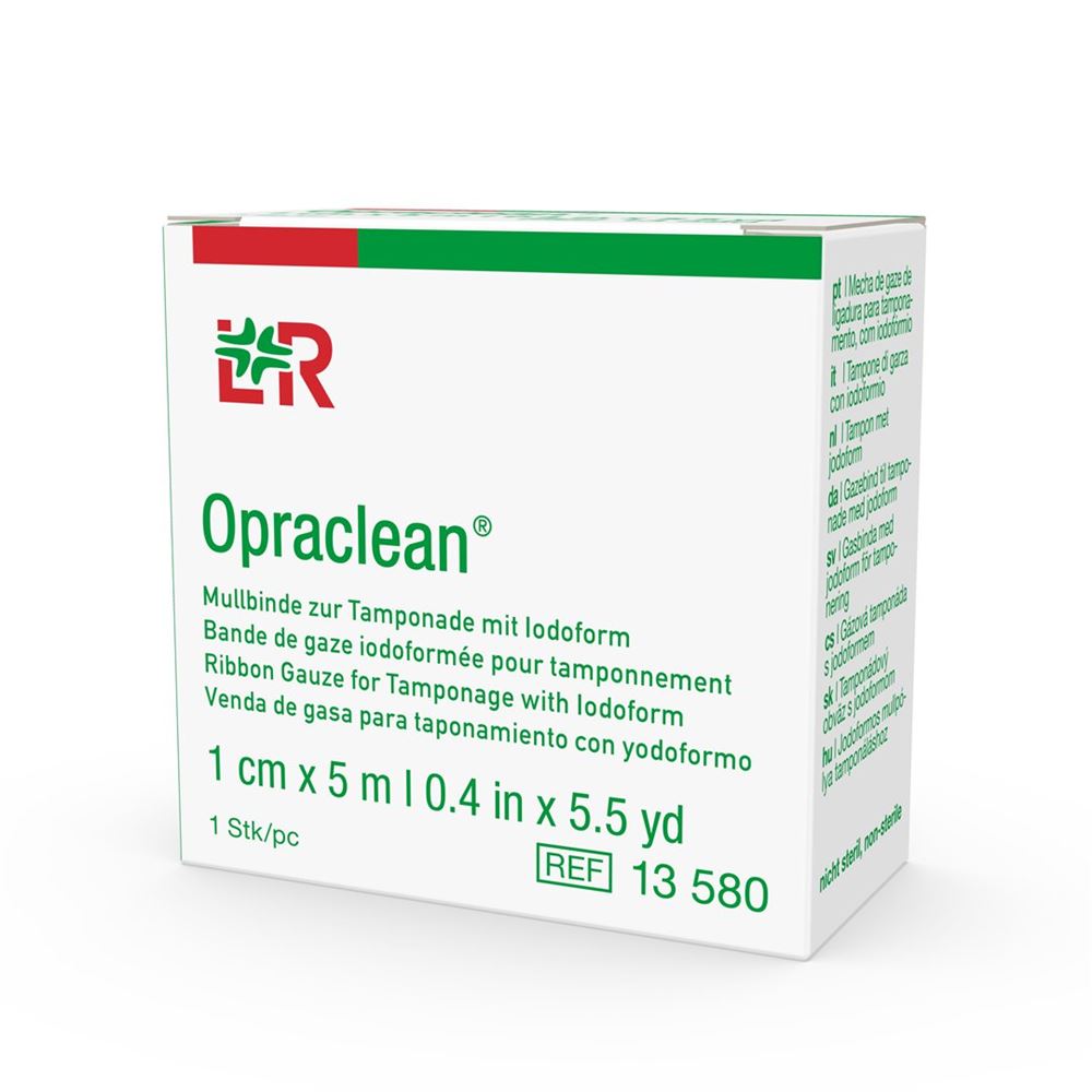 OPRACLEAN Mullbinde zur Tamponade mit Jodoform