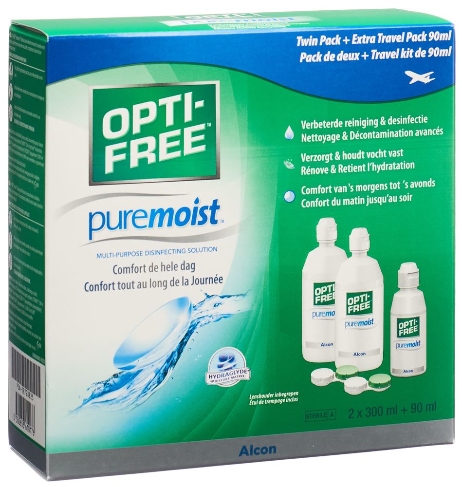 OPTI FREE PureMoist solution multi-fonctions de décontamination