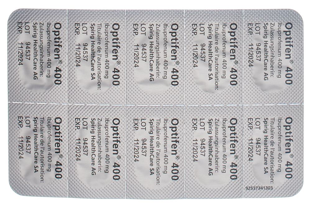 OPTIFEN cpr pell 400 mg blist 100 pce, image 2 sur 3