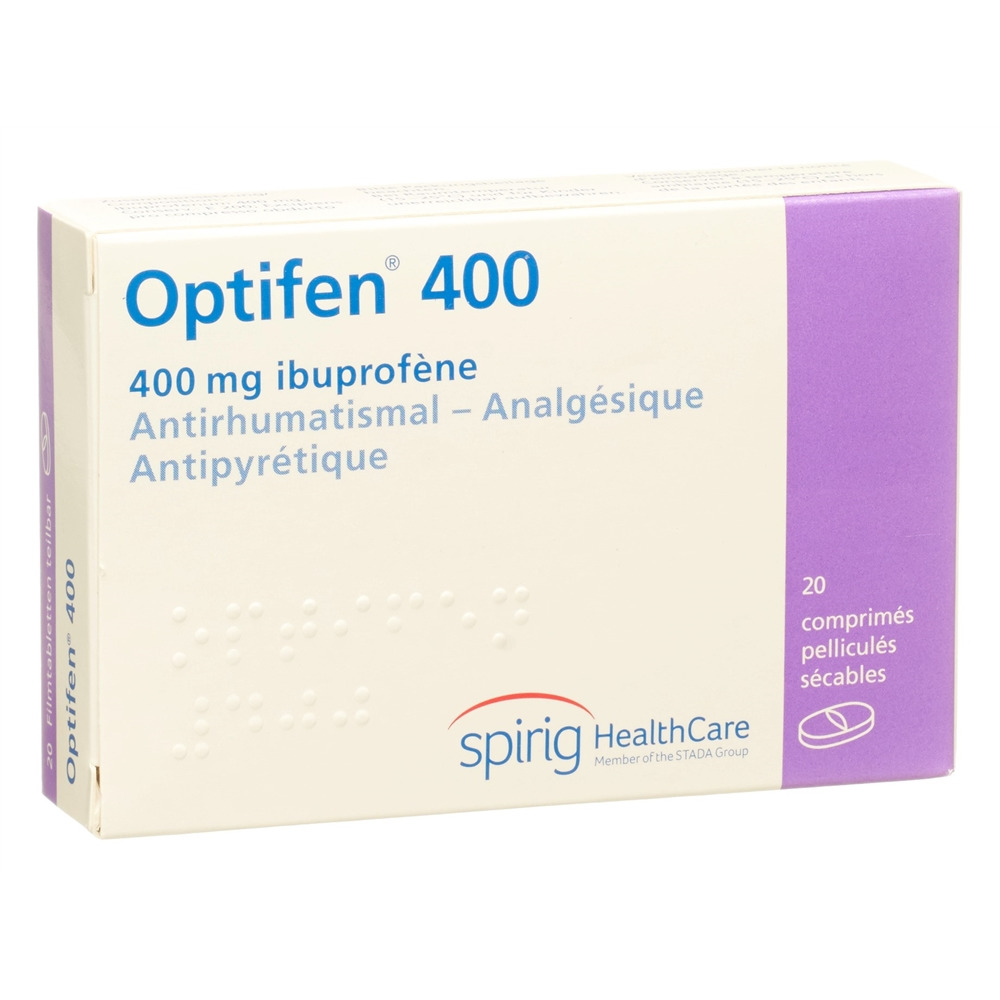 OPTIFEN cpr pell 400 mg blist 20 pce, image 2 sur 2