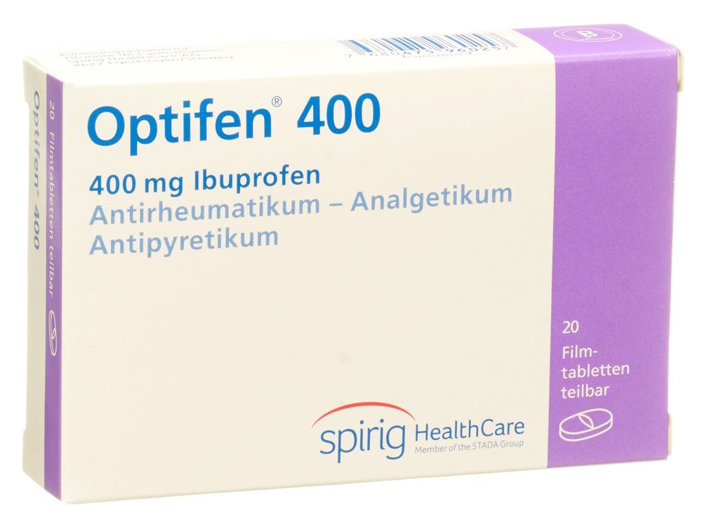 OPTIFEN cpr pell 400 mg blist 20 pce, image principale