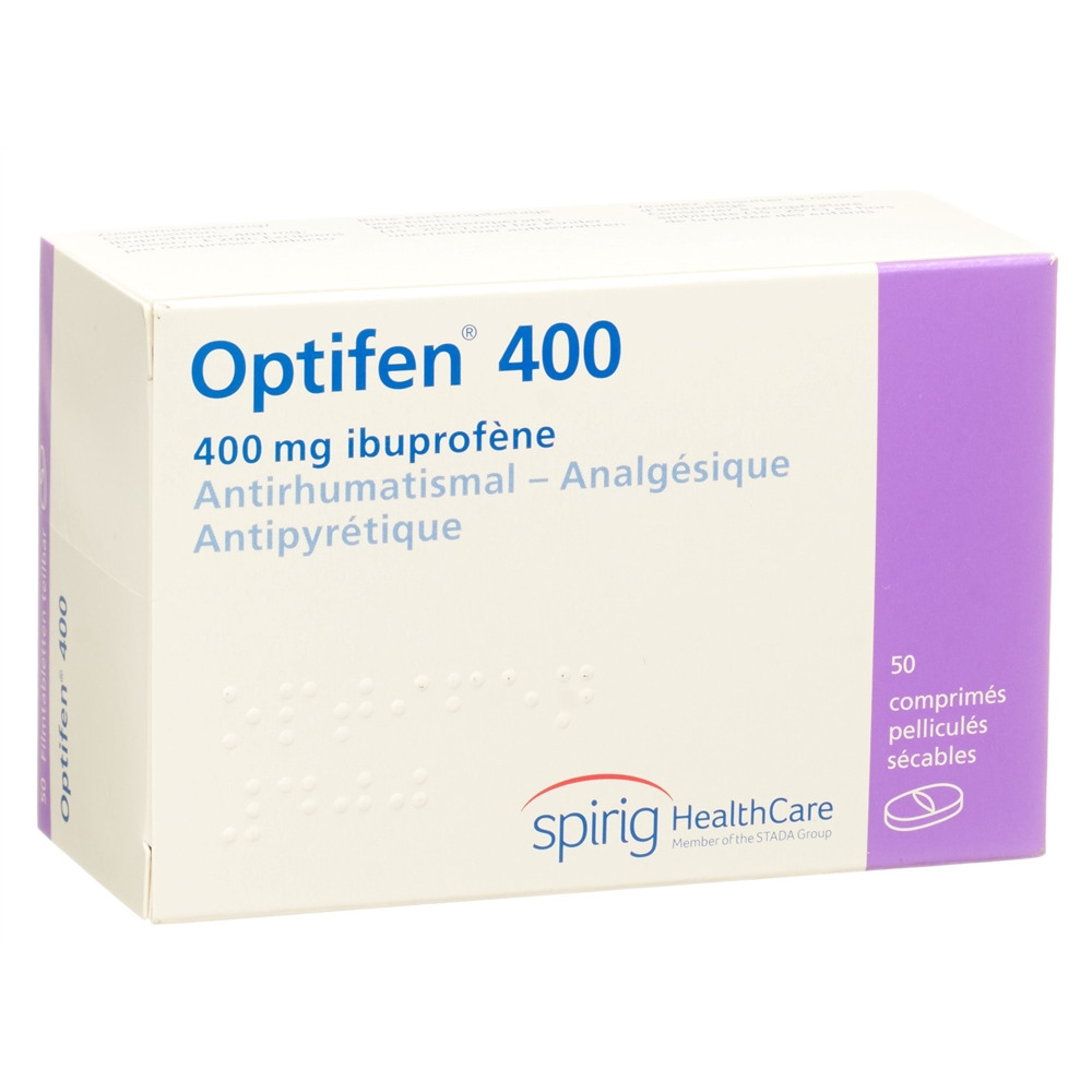 OPTIFEN cpr pell 400 mg blist 50 pce, image 2 sur 2