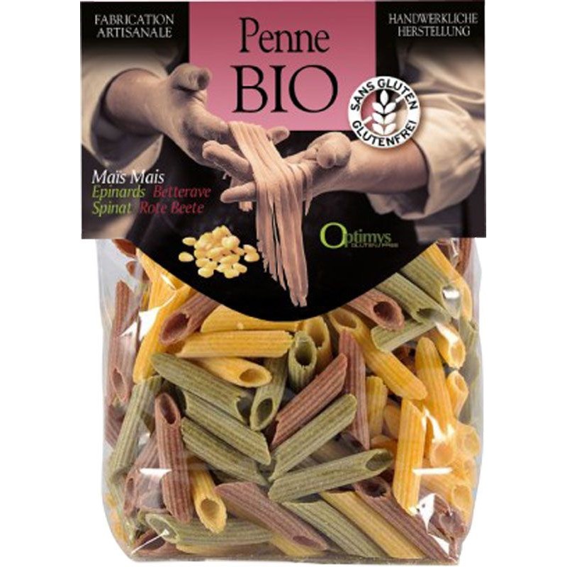 OPTIMYS Dreifarbige Mais-Penne