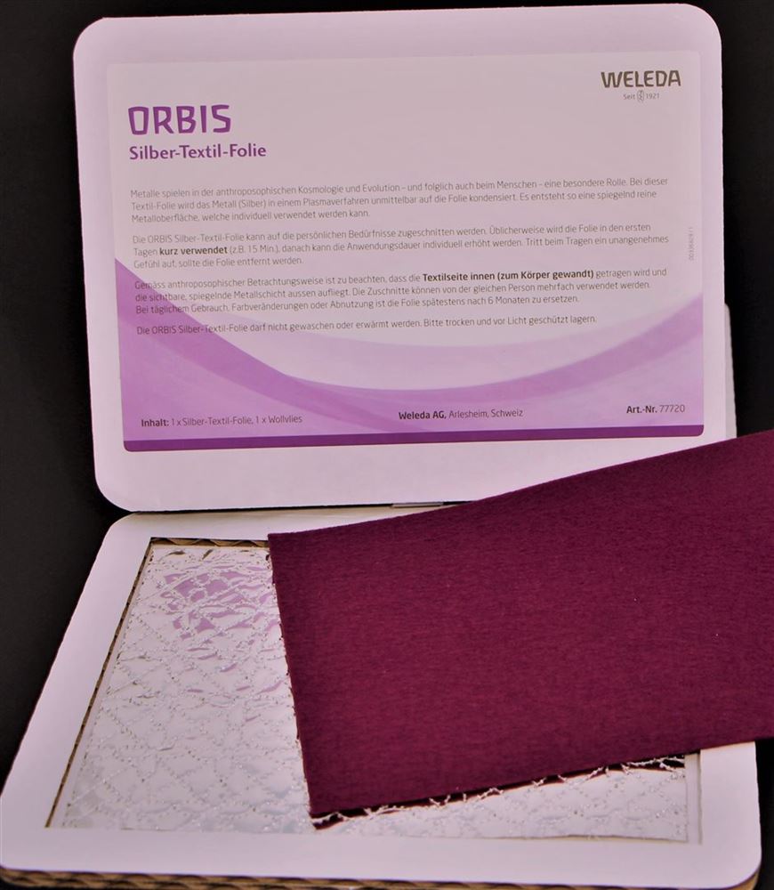 Orbis feuille-textile-argent, image principale