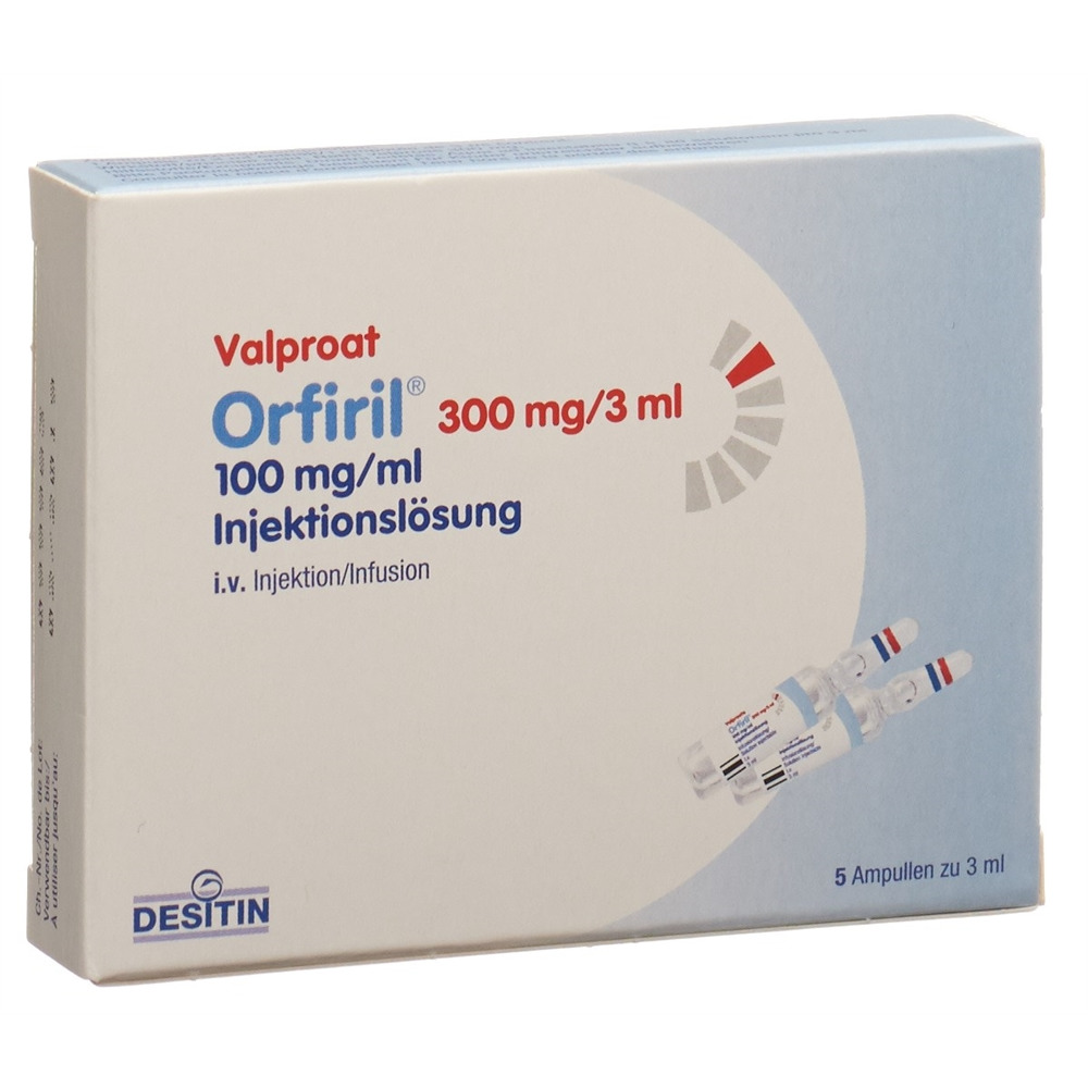 ORFIRIL Inj Lös 300 mg/3ml Amp 5 Stk, Hauptbild