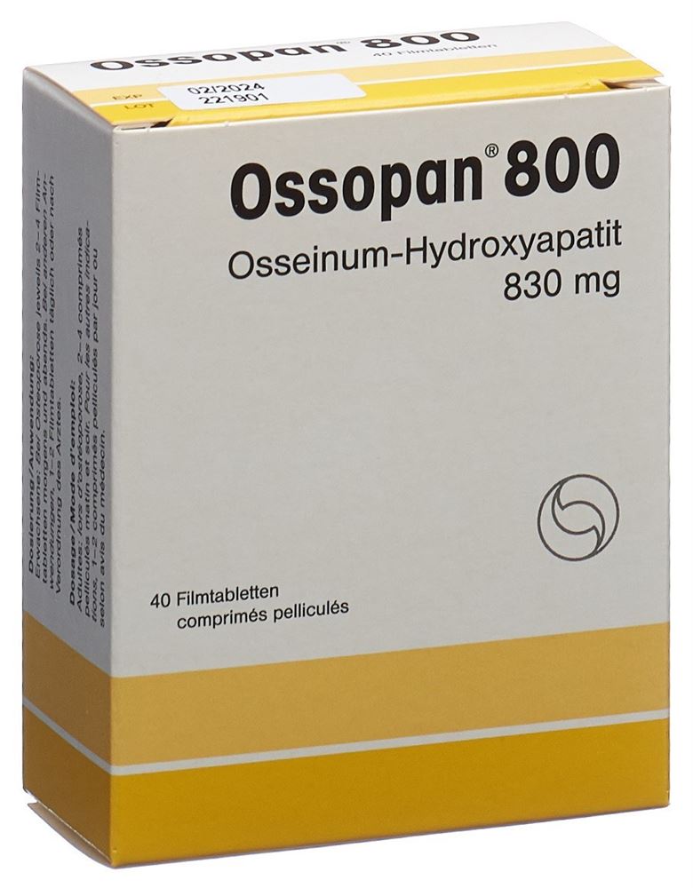 OSSOPAN cpr pell 830 mg blist 40 pce