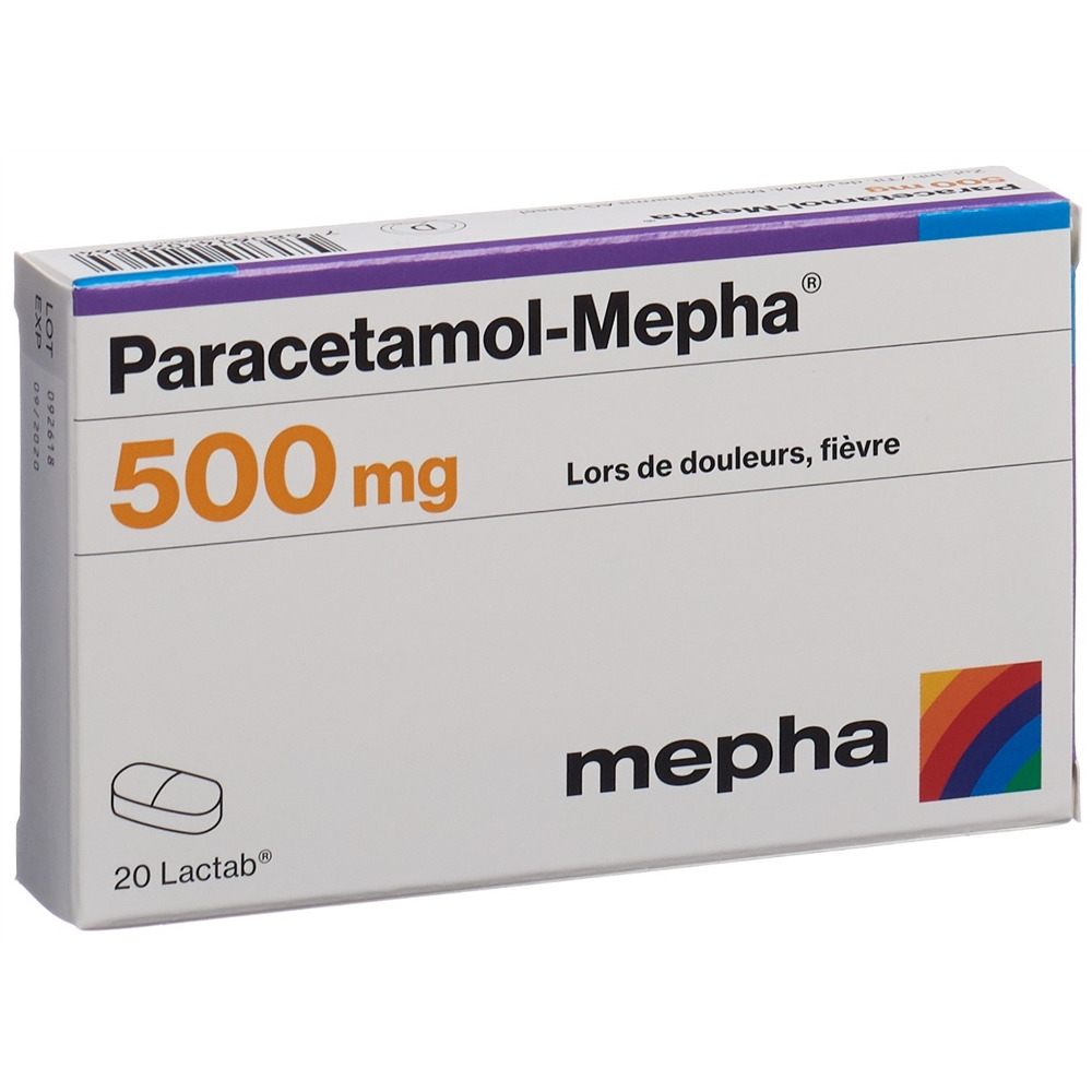 PARACETAMOL Mepha 500 mg, image 2 sur 4